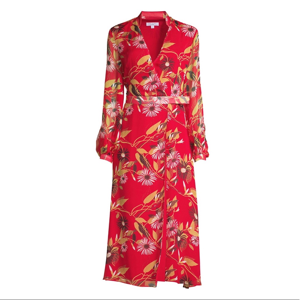 Equipment Andrese Floral Silk Wrap Dress | 8 | New